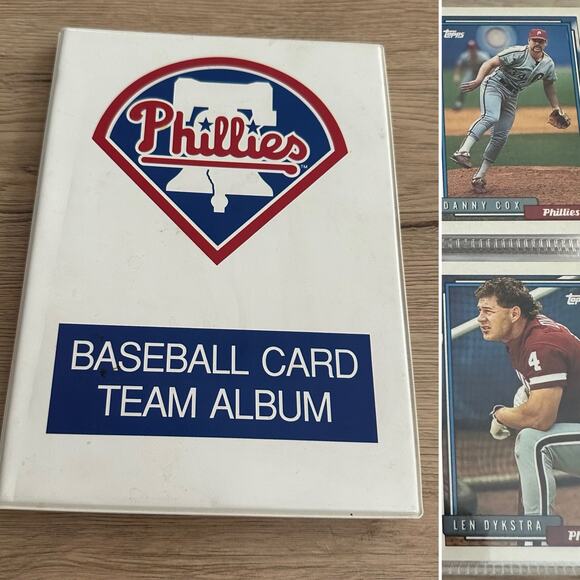 90’s Philadelphia Phillies Baseball Card Album with 24 Cards - Picture 1 of 10